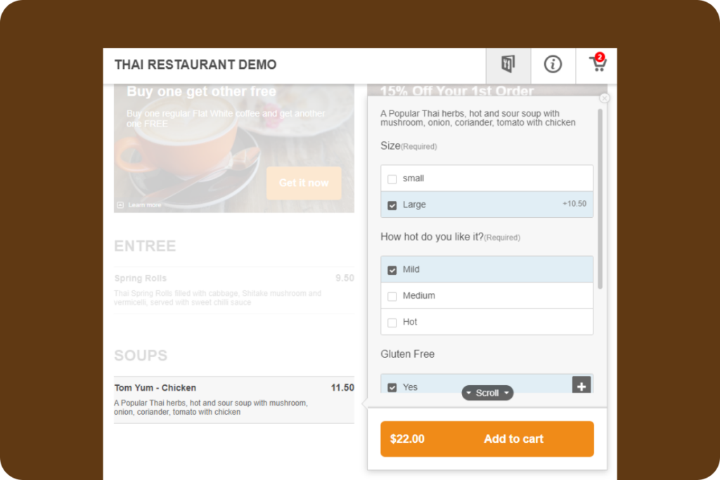 Online ordering offers customers unparalleled convenience - Thai Restaurant